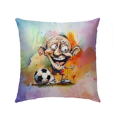 Vibrant Violinist's Velvety Vignette Outdoor Pillow